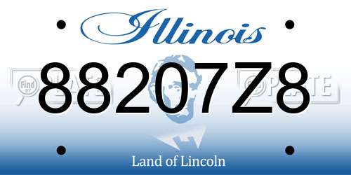 88207Z8 Illinois License Plate