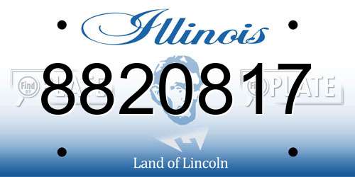 8820817 Illinois License Plate