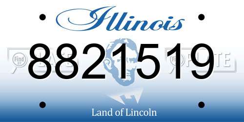 8821519 Illinois License Plate