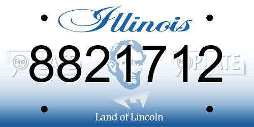 8821712 Illinois License Plate