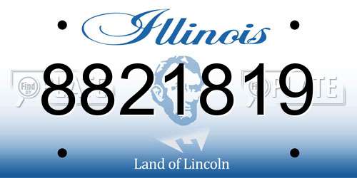 8821819 Illinois License Plate