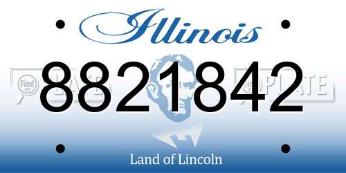8821842 Illinois License Plate