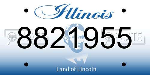 8821955 Illinois License Plate