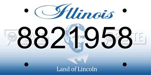 8821958 Illinois License Plate