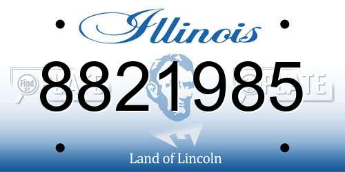 8821985 Illinois License Plate