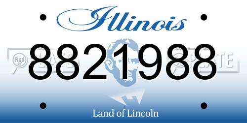 8821988 Illinois License Plate