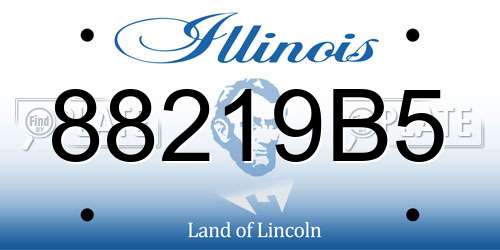 88219B5 Illinois License Plate