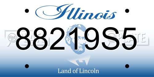 88219S5 Illinois License Plate