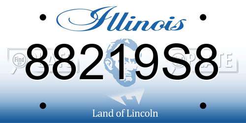 88219S8 Illinois License Plate