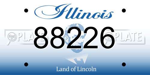 88226 Illinois License Plate
