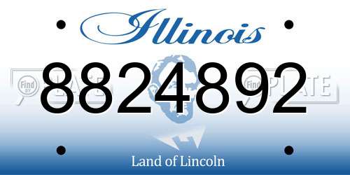 8824892 Illinois License Plate