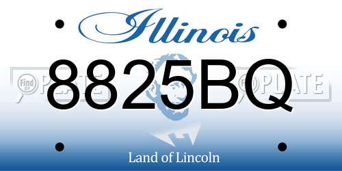 8825BQ Illinois License Plate