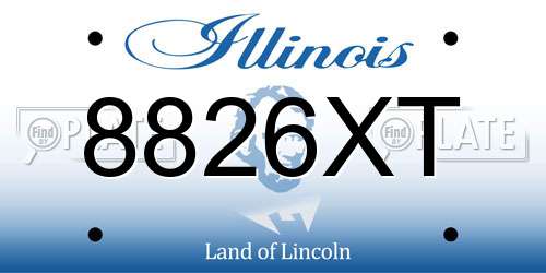 8826XT Illinois License Plate