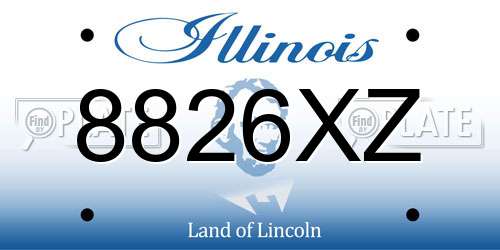 8826XZ Illinois License Plate