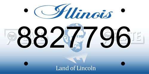 8827796 Illinois License Plate