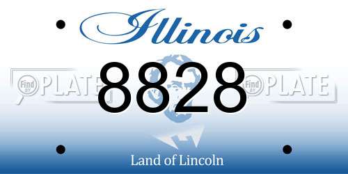 8828 Illinois License Plate
