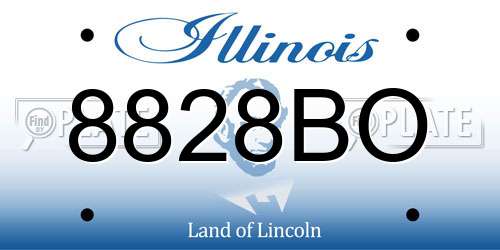8828BO Illinois License Plate