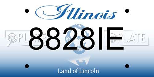 8828IE Illinois License Plate