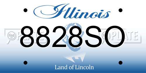8828SO Illinois License Plate