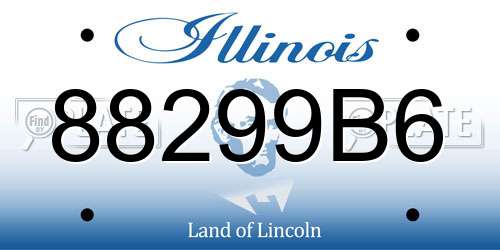 88299B6 Illinois License Plate