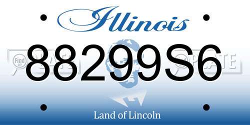 88299S6 Illinois License Plate