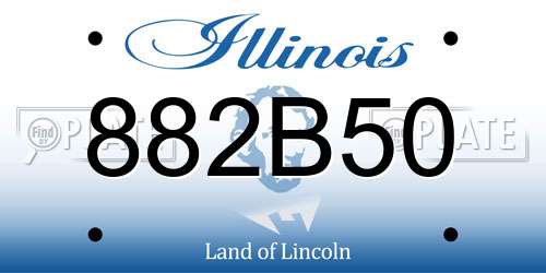 882B50 Illinois License Plate