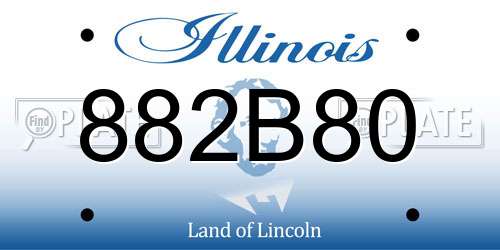882B80 Illinois License Plate