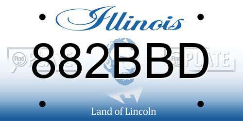 882BBD Illinois License Plate