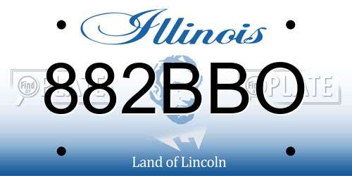 882BBO Illinois License Plate