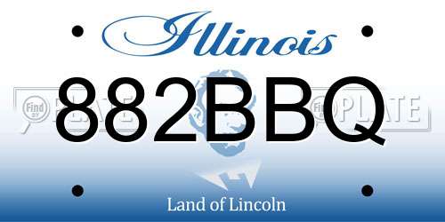 882BBQ Illinois License Plate