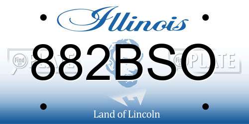 882BSO Illinois License Plate