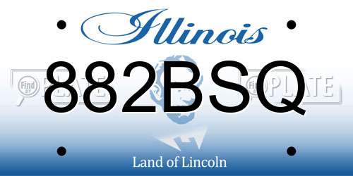 882BSQ Illinois License Plate