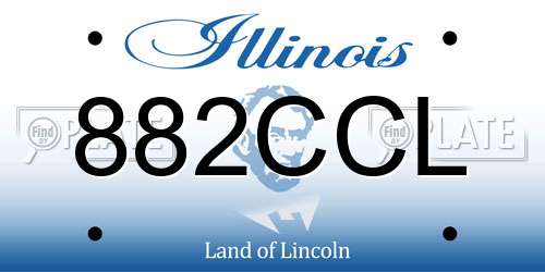 882CCL Illinois License Plate