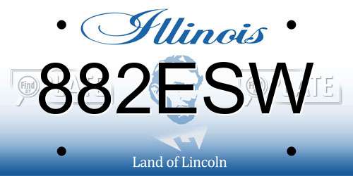 882ESW Illinois License Plate