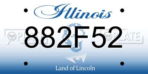 882F52 Illinois License Plate