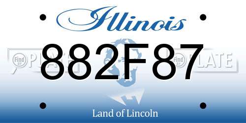 882F87 Illinois License Plate