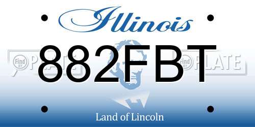 882FBT Illinois License Plate