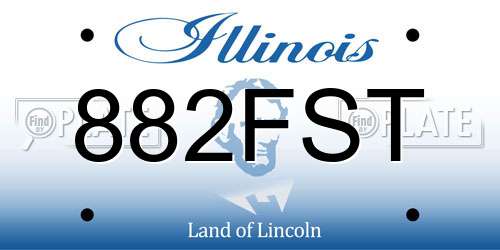 882FST Illinois License Plate