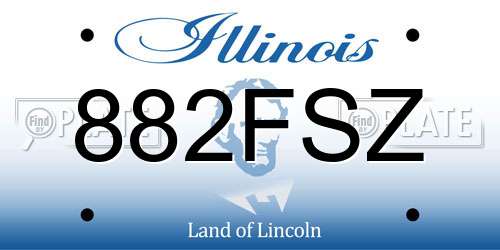 882FSZ Illinois License Plate