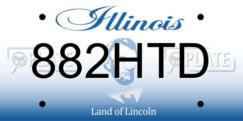 882HTD Illinois License Plate