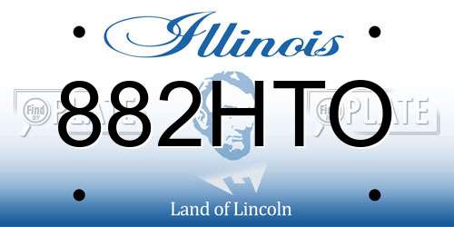 882HTO Illinois License Plate