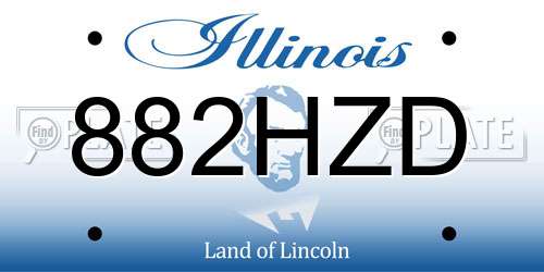 882HZD Illinois License Plate