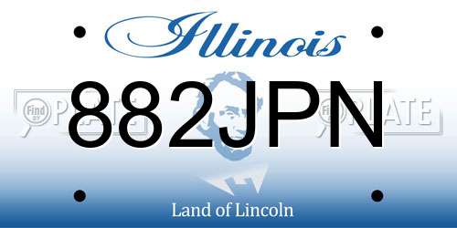 882JPN Illinois License Plate