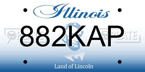882KAP Illinois License Plate