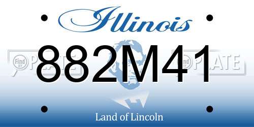 882M41 Illinois License Plate