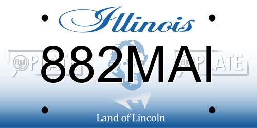 882MAI Illinois License Plate