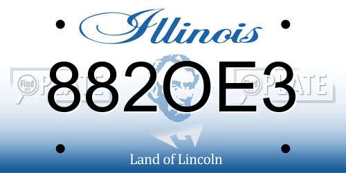 882OE3 Illinois License Plate