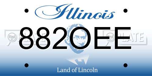 882OEE Illinois License Plate