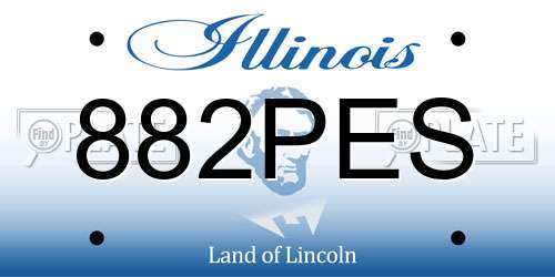882PES Illinois License Plate