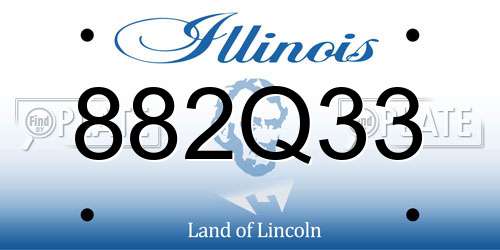 882Q33 Illinois License Plate